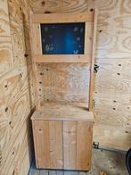 Houten Verkooptafel met Krijtbord & Wielen, Kinderen en Baby's, Kinderkamer | Commodes en Kasten, Ophalen