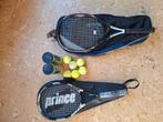 2 x tennis racket inc hoezen en ballen, Ophalen of Verzenden, Gebruikt, Racket, Prince