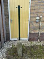 Beton poeren met staanders voor hekwerk 11x, Tuin en Terras, Tuinhekken en Hekwerk, Ophalen, Gebruikt, IJzer