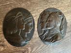 Italiaanse bronzen plaquettes Raffaello & Dante, Ophalen