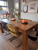 Teak houten tafel, Zo goed als nieuw, Vijf personen of meer, Rechthoekig, 50 tot 100 cm