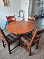 Eettafel met eettafel stoelen, Huis en Inrichting, Tafels | Eettafels, Ophalen, Gebruikt, Rond