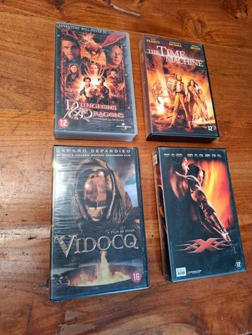 4 stuks Vhs films met o a. Vin Diesel en Gérard Depardieu. beschikbaar voor biedingen