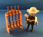 Playmobil 3381 - Cowboy met wapenrek, Ophalen of Verzenden, Gebruikt