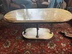 Italiaans marmer salontafel karpers, 100 tot 150 cm, Zo goed als nieuw, Minder dan 50 cm, Rechthoekig