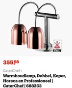 Warmhoudlamp, Dubbel, Koper,  en Professioneel| CaterC, Ophalen of Verzenden