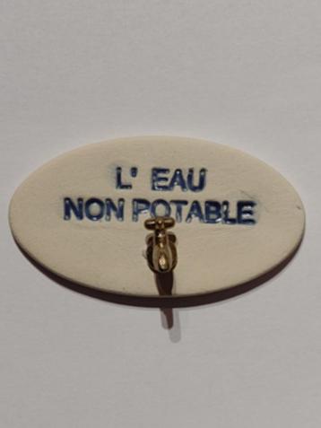 kraanbordje met kraan l'eau non potable / Fennicole Miniatur beschikbaar voor biedingen
