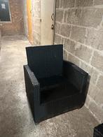 Wicker Tuinset: 2 Fauteuils + Plantenbak, Tuin en Terras, Ophalen of Verzenden, Gebruikt, Wicker