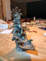 Oud Tibetaans olielampje brons Ganesha 16x12 cm, Ophalen of Verzenden