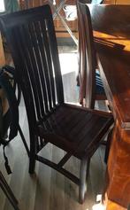 8 Koloniale Stoelen - Houten Eetkamerstoelen, Huis en Inrichting, Stoelen, Ophalen, Gebruikt, Bruin, Hout