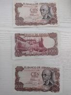 1970 3x 100 Pesetas biljetten, Verzenden, Overige landen, Los biljet