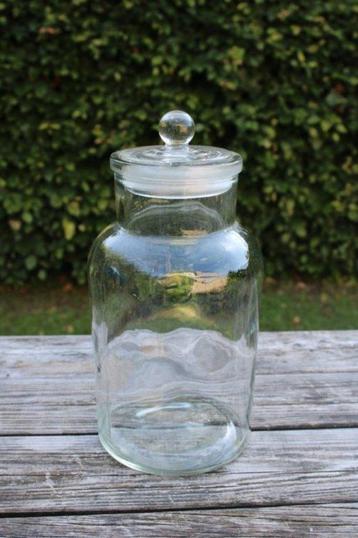 antieke glas voorraadpot, apothekerspot, stolpfles beschikbaar voor biedingen