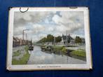 Antieke schoolplaat “Een gezicht in Ommelanderwijk”, Landkaart, 1800 tot 2000, Nederland, Ophalen