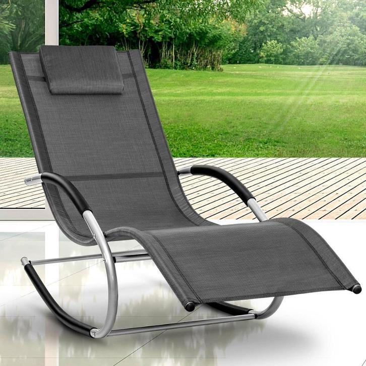 Tillvex- schommelstoel grijs NIEUW IN DOOS !! 2 beschikbaar, Huis en Inrichting, Stoelen, Nieuw, Eén, Stof, Wit, Ophalen of Verzenden