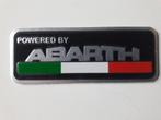 Aluminium 3D sticker Powered by Abarth 8 cm lang / stickers, Verzamelen, Stickers, Ophalen of Verzenden, Nieuw, Auto of Motor