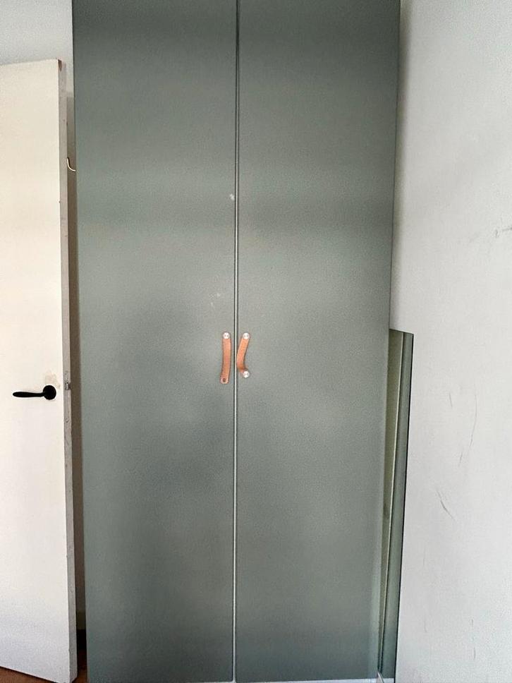 Groene IKEA Pax Kast met Hanggedeelte, Huis en Inrichting, Kasten | Kledingkasten, Gebruikt, 200 cm of meer, 100 tot 150 cm, 50 tot 75 cm