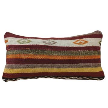 Kelimkussen vintage 30x60 langwerpig rood oker beschikbaar voor biedingen