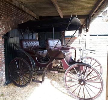 Orginele Amish wagen op rubber • Amerikaans rijtuig koets beschikbaar voor biedingen