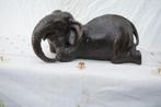 Olifant ( Liggend-brons, Ophalen of Verzenden