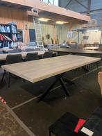 Massief Eiken Eettafel - Whitewash Monocoat - 220cm, Ophalen, Gebruikt