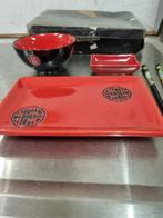 bordenset chinees zwart rood, Huis en Inrichting, Keuken | Servies, Ophalen of Verzenden, 'T Olde Gre-j, Info@toldegrej.nl, Endepoelstraat 20f Didam