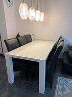 wiet met zwarte stoelen 180/90cm, Huis en Inrichting, Complete eetkamers, Ophalen of Verzenden, Zo goed als nieuw