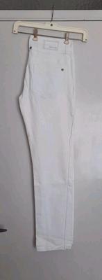 Marc Lauge witte 5 pocket stretchjeans broek maat: 38, Lang, Maat 38/40 (M), Ophalen of Verzenden, Wit