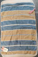 Gestreept kussenhoes 50 x 70cm At home with Marieke, Huis en Inrichting, Ophalen of Verzenden, Zo goed als nieuw, Blauw, Vierkant