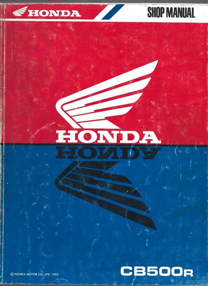 Honda CB500 Shop manual werkplaatsboek, Motoren, Handleidingen en Instructieboekjes, Honda, Ophalen of Verzenden