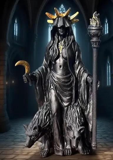 Heksen Godin Hars Beeld, Antiek en Kunst, Kunst | Beelden en Houtsnijwerken, Ophalen of Verzenden