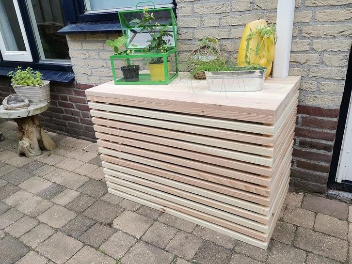 Een airco buiten unit ombouw van Douglas hout, mooi en sterk, Tuin en Terras, Tuinmeubel-accessoires, Nieuw, Ophalen