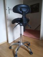 Dunimed - Zadelkruk op wielen - Zadelstoel met rugleuning, Huis en Inrichting, Ophalen, Zwart, Zo goed als nieuw, Bureaukruk