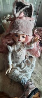 Ooak custom made 32 cm monstdoll, fullset + stock outfit., Ophalen of Verzenden, Nieuw, Pop