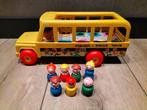 Fisher Price schoolbus - vintage versie - met 7 poppetjes, Ophalen of Verzenden, Gebruikt, Auto of Voertuig, Met geluid