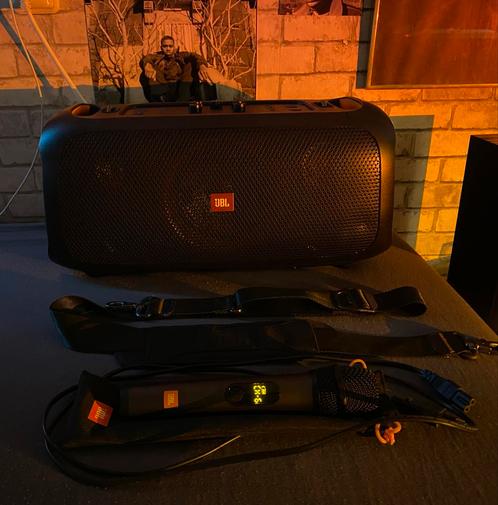 JBL Partybox On-The-Go MOET WEG, Audio, Tv en Foto, Karaoke-apparatuur, Zo goed als nieuw, Complete set, Ophalen