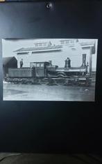 Oude foto van een stoomlocomotief, Verzamelen, Ophalen of Verzenden, Gebruikt