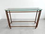 Messing Sidetable / console tafel – Hollywood Regency, Huis en Inrichting, Tafels | Sidetables, Ophalen, 100 tot 150 cm, -, -