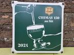 Emaillebord Chimay bier, Ophalen of Verzenden, Nieuw, Reclamebord, Plaat of Schild, Overige merken