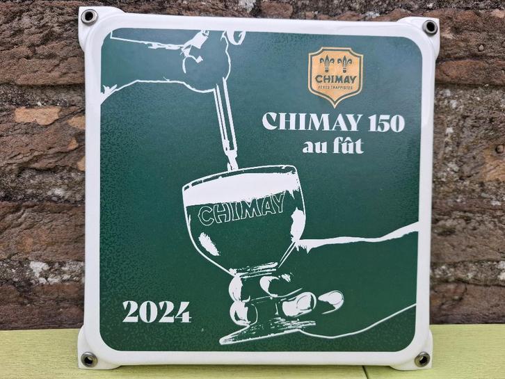 Emaillebord Chimay bier, Verzamelen, Biermerken, Nieuw, Reclamebord, Plaat of Schild, Overige merken, Ophalen of Verzenden