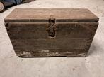 Vintage Houten Kist / Gereedschapskist, Ophalen