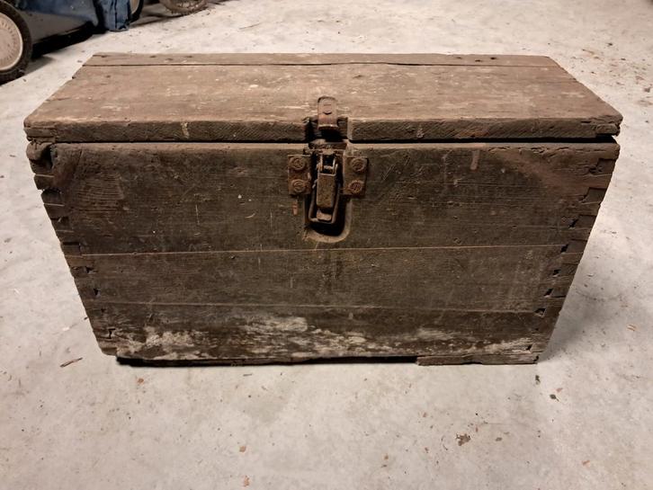 Vintage Houten Kist / Gereedschapskist, Antiek en Kunst, Antiek | Gereedschap en Instrumenten, Ophalen