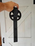 PERTURA Barndoor Deurpakket Spaakwiel Zwart (2x), Ophalen