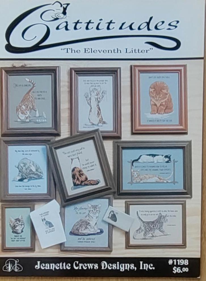 Cattitudes, The Eleventh Litter, Hobby en Vrije tijd, Borduren en Borduurmachines, Gebruikt, Patroon, Handborduren, Ophalen of Verzenden