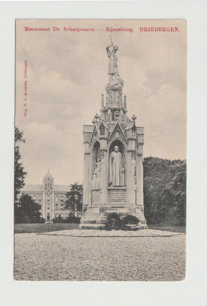 A 11 Driebergen. Monument Dr. Schaepmann Rijsenburg, Verzamelen, Ansichtkaarten | Nederland, Ongelopen, Utrecht, 1920 tot 1940