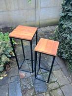 2 Stalen sokkels met hout, Ophalen, Minder dan 50 cm, Gebruikt, 50 tot 100 cm