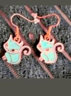Oorbellen kat, Sieraden, Tassen en Uiterlijk, Oorbellen, Verzenden, Nieuw, Goud, Hangers