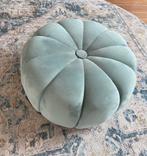 Grote Poef velvet mintgroen fluweel pompoen, Ophalen, Zo goed als nieuw, Rond, 50 tot 75 cm