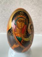 Heel mooi houten ei Religie versierd en gemerkt, Antiek en Kunst, Ophalen of Verzenden