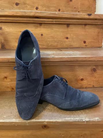 2 paar Greve brogues blauw suede maat 9 beschikbaar voor biedingen