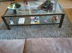 Glazen salontafel, Ophalen, Gebruikt, 100 tot 150 cm, 50 tot 100 cm